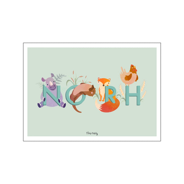 Norh - grøn — Art print by Tiny Tails from Poster & Frame