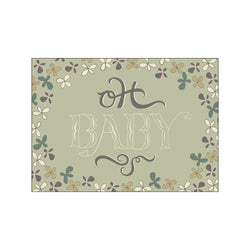 Oh baby (grøn) — Art print by ByAnnika from Poster & Frame
