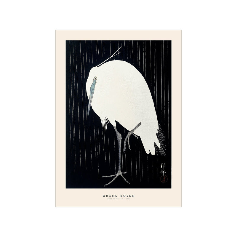 Ohara Koson - Egret in the rain. — Art print by Japandi x PSTR Studio from Poster & Frame