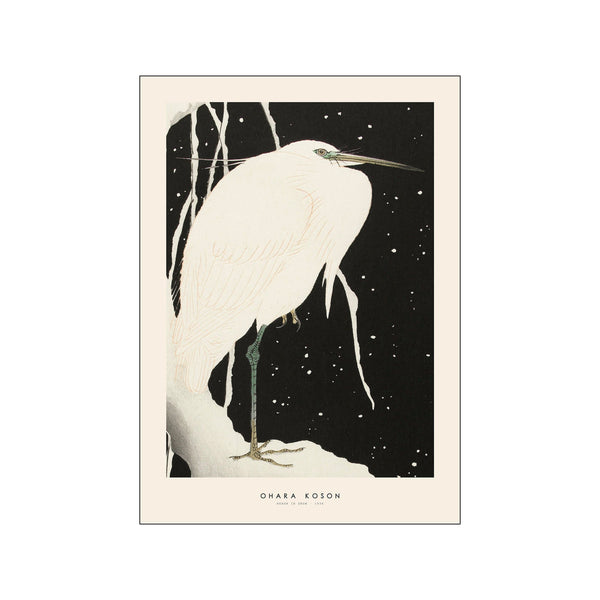 Ohara Koson - Heron in snow — Art print by Japandi x PSTR Studio from Poster & Frame