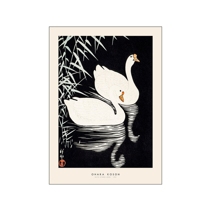 Ohara Koson - White Chinese geese — Art print by Japandi x PSTR Studio from Poster & Frame
