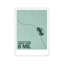 Oles Nye Autobil — Art print by Min Streg from Poster & Frame