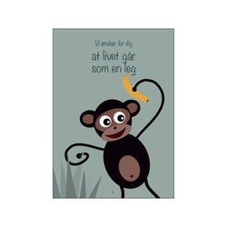 Ønskeplakaten aben — Art print by Nohé Living from Poster & Frame