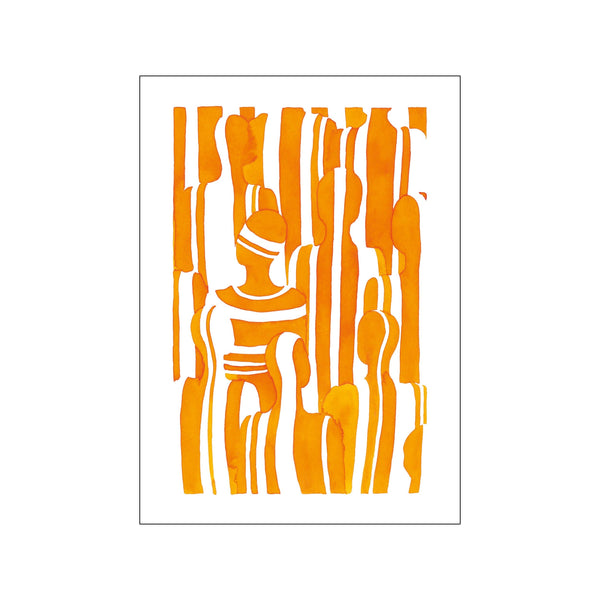 Out of line — Orange — Art print by Different Studio from Poster & Frame