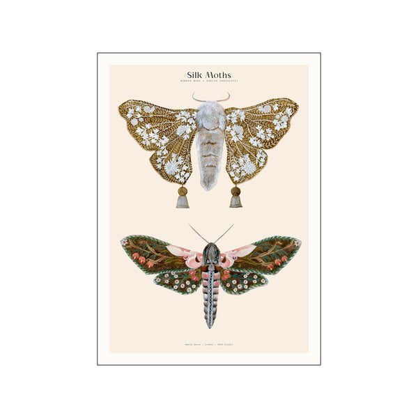 Matos - W. Morris inspired - Silk Moths No.1 — Art print by PSTR Studio from Poster & Frame