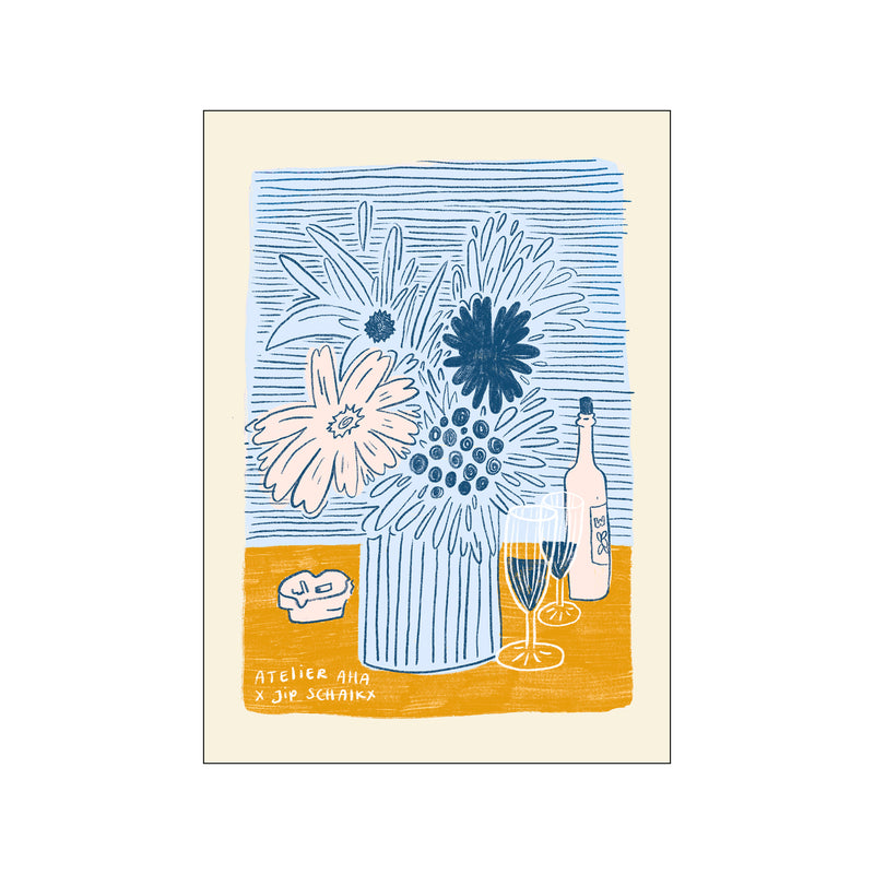 Anouk - Wine & Flowers — Art print by PSTR Studio from Poster & Frame