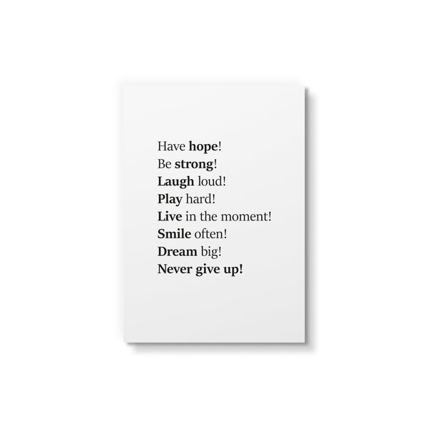 Have hope! Be strong! - Art Card