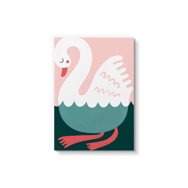 Swimming Swan - Art Card
