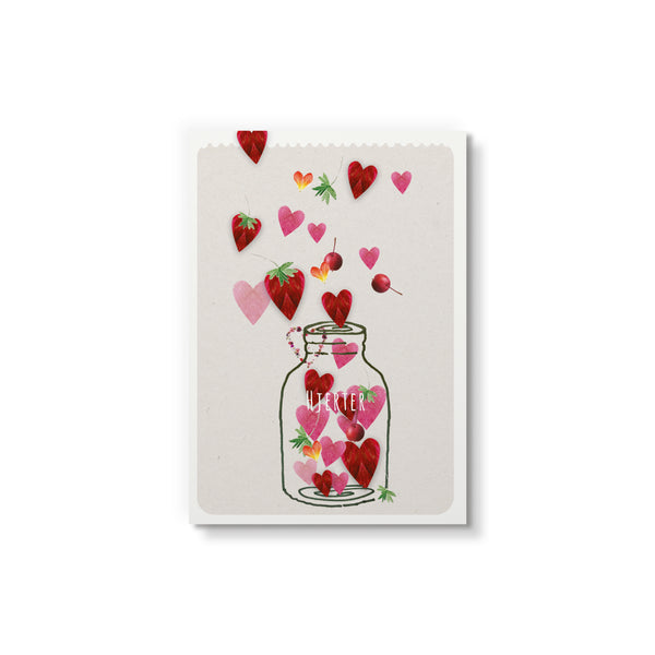 Hjerter på glas - Art Card