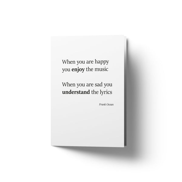 When you are happy - Art Card