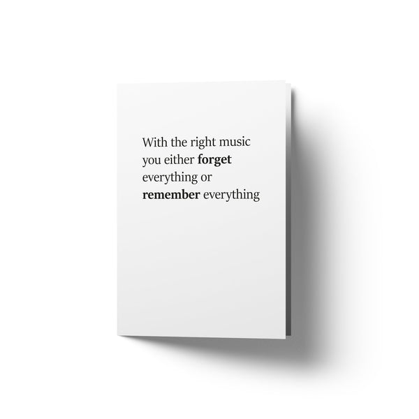 With the right music - Art Card