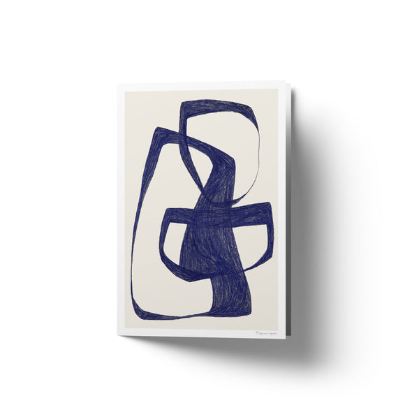 Blue Oil Pastel - Art Card