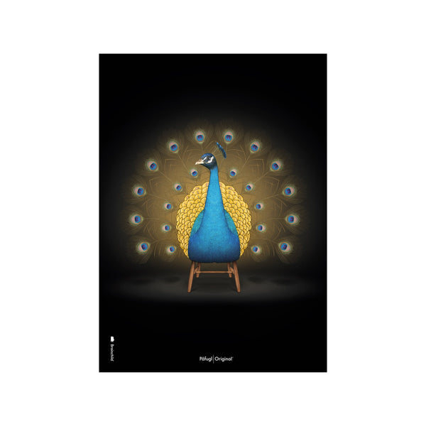 Påfugl Sort — Art print by Brainchild from Poster & Frame