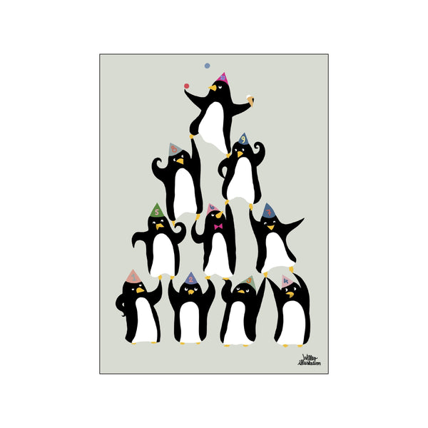 Party Penguins — Art print by Willero Illustration from Poster & Frame