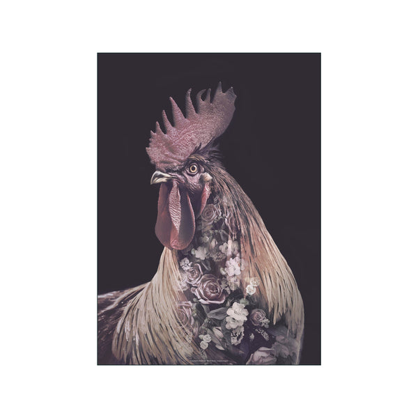 Portraits Burgundy Rooster — Art print by Faunascapes from Poster & Frame