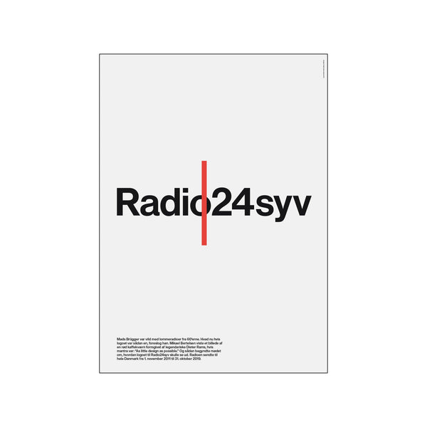 Radio24syv - Hvid — Art print by Tobias Røder SHOP from Poster & Frame