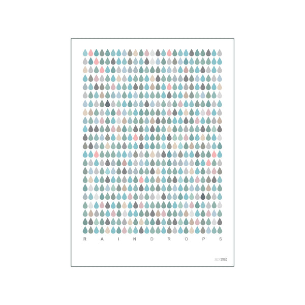 Raindrops Pastel — Art print by Min Streg from Poster & Frame