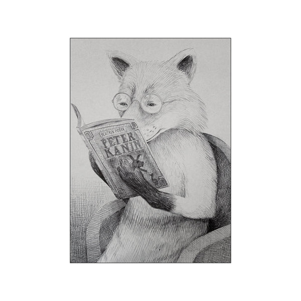 Reading fox — Art print by Morten Løfberg from Poster & Frame