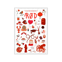 Rød — Art print by Claudia Bille Stræde from Poster & Frame