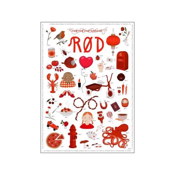 Rød — Art print by Claudia Bille Stræde from Poster & Frame