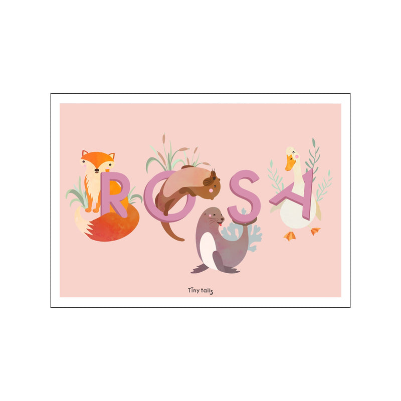 Rosa - lyserød — Art print by Tiny Tails from Poster & Frame