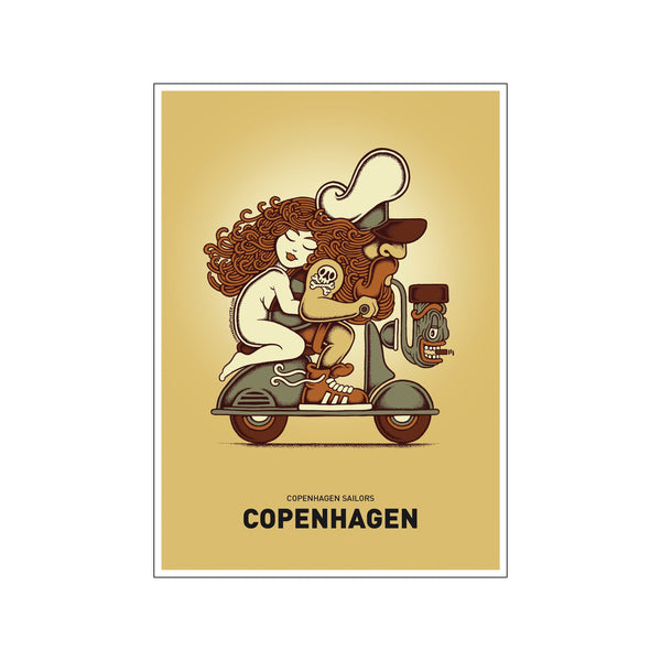 Scooter Love — Art print by Copenhagen Poster from Poster & Frame