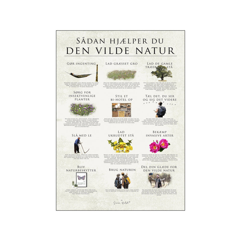 Sådan hjælper du naturen — Art print by Simon Holst from Poster & Frame