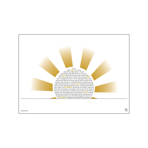 Se nu stiger solen af havets skød — Art print by Songshape from Poster & Frame