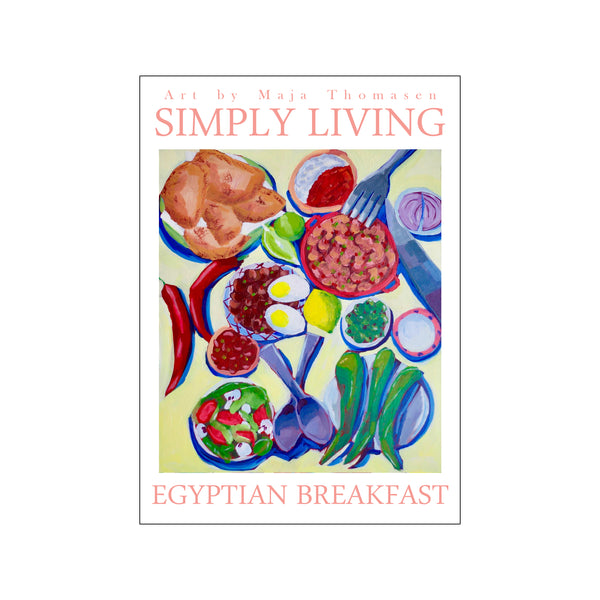 Simply Living x Egyptian Breakfast — Art print by MaTho Art from Poster & Frame