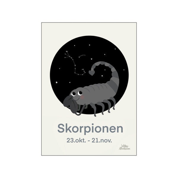 Skorpionen Blå — Art print by Willero Illustration from Poster & Frame