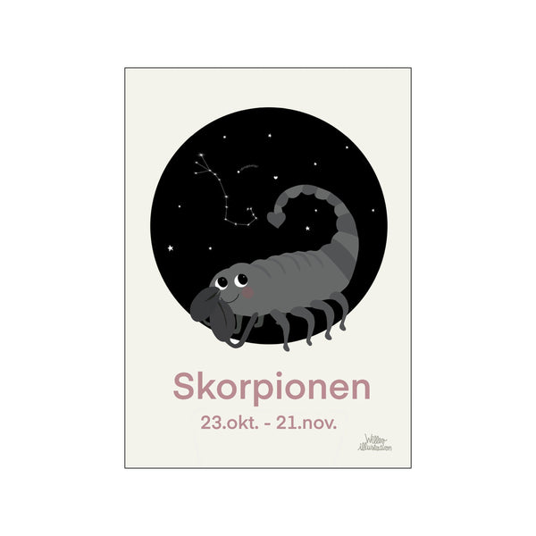 Skorpionen Rosa — Art print by Willero Illustration from Poster & Frame