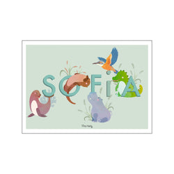 Sofia - grøn — Art print by Tiny Tails from Poster & Frame