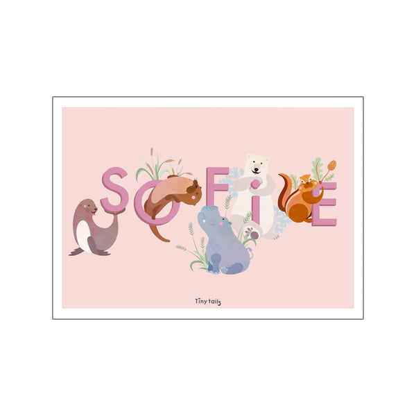 Sofie - lyserød — Art print by Tiny Tails from Poster & Frame