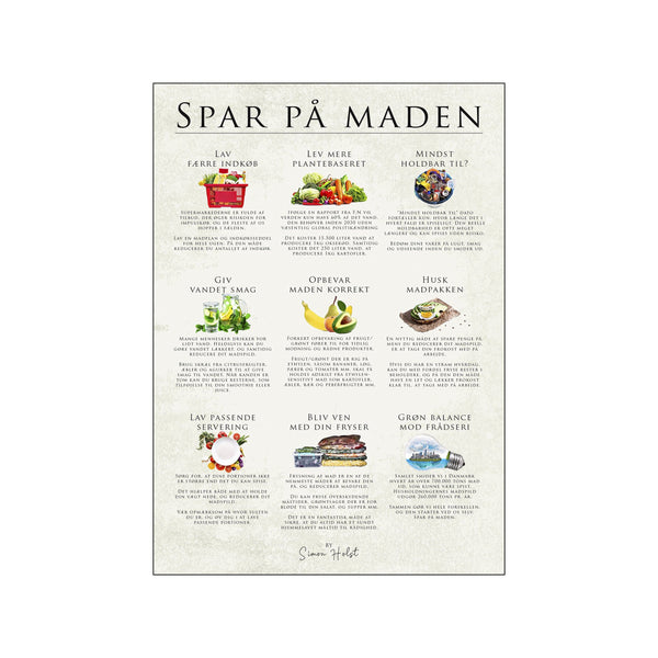 Spar på maden — Art print by Simon Holst from Poster & Frame