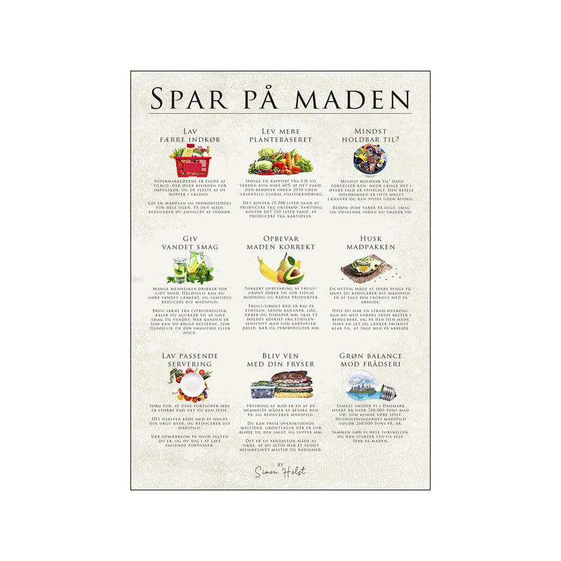 Spar på maden — Art print by Simon Holst from Poster & Frame