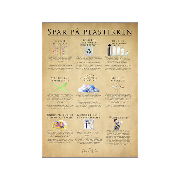 Spar på plastikken, papir — Art print by Simon Holst from Poster & Frame