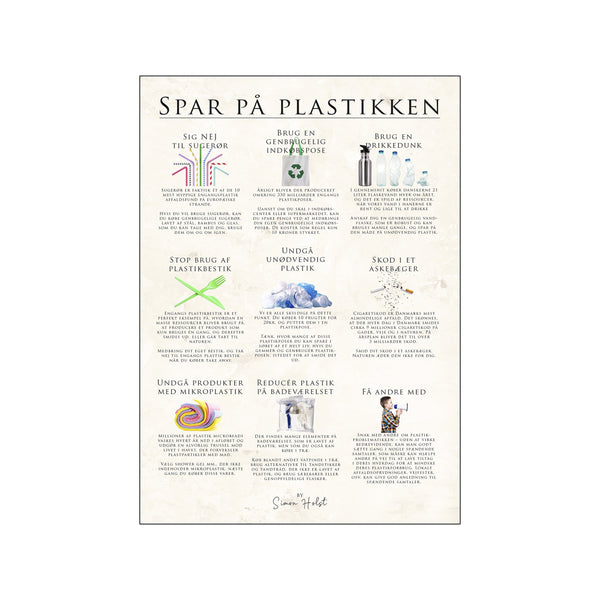 Spar på plastikken, sten — Art print by Simon Holst from Poster & Frame