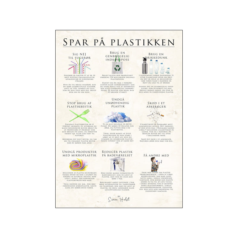 Spar på plastikken, sten — Art print by Simon Holst from Poster & Frame