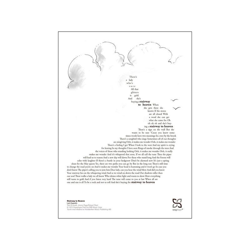 Stairway to heaven - Led Zeppelin — Art print by Songshape from Poster & Frame