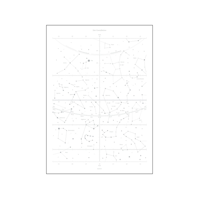 Star Constellations SILVER — Art print by By Garmi from Poster & Frame