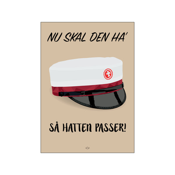 Student - Nu ska' den ha' så hatten passer - STX — Art print by Citatplakat from Poster & Frame