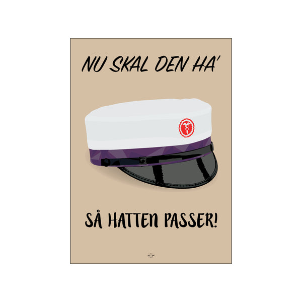 Student - Nu ska' den ha' så hatten passer - HG — Art print by Citatplakat from Poster & Frame