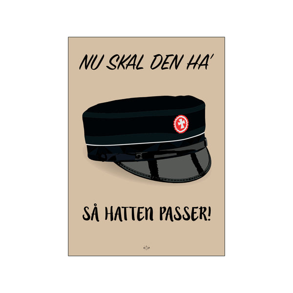 Student - Nu ska' den ha' så hatten passer - Sort — Art print by Citatplakat from Poster & Frame