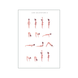 Sun Salutation A Woman Pink — Art print by Yoga Prints from Poster & Frame