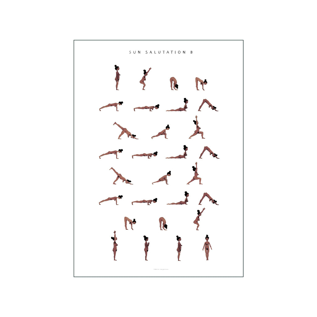 Yoga sun salutation plus size yoga illustration  Photographic Print for  Sale by BopoWatercolour