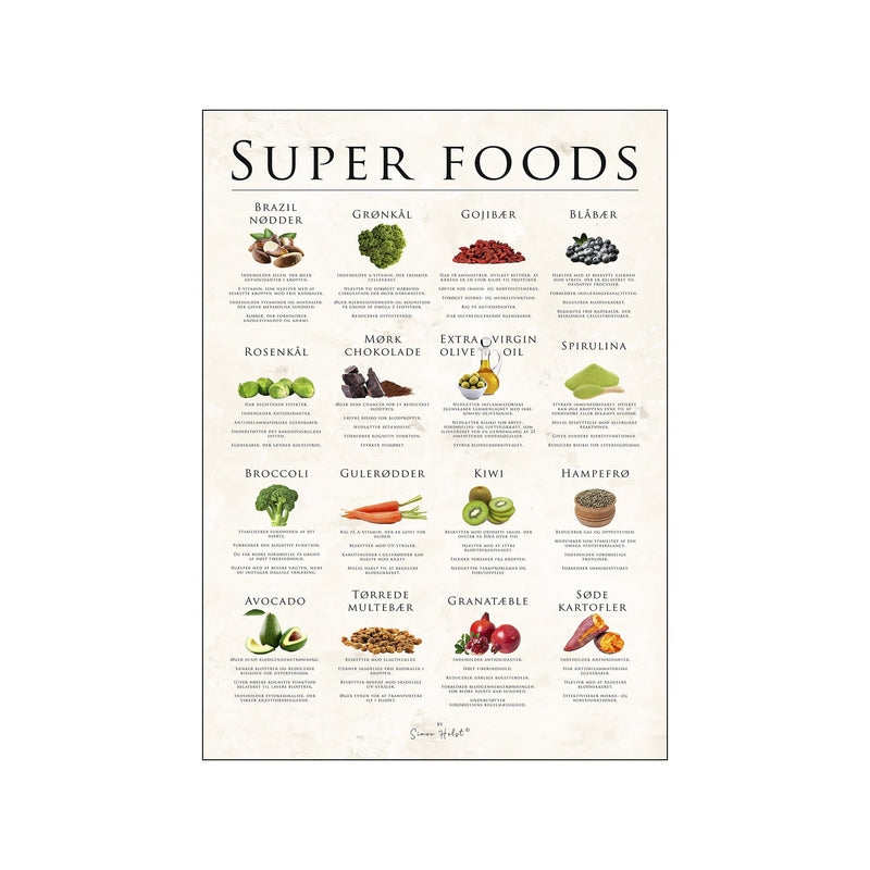 Super foods, sten — Art print by Simon Holst from Poster & Frame