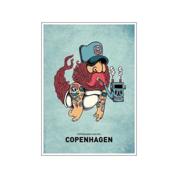 Trucker Mermaid — Art print by Copenhagen Poster from Poster & Frame