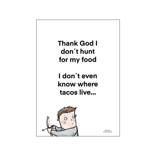 Taco — Art print by Willero Illustration from Poster & Frame
