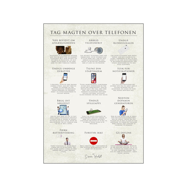 Tag magten over telefonen — Art print by Simon Holst from Poster & Frame