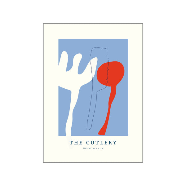 TheCutlery Blue/Orange — Art print by Life of van Dijk from Poster & Frame